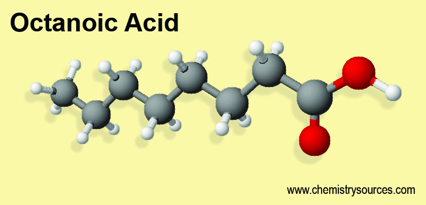 حمض الكابريليك (حمض الأوكتانويك Caprylic Acid (Octanoic Acid