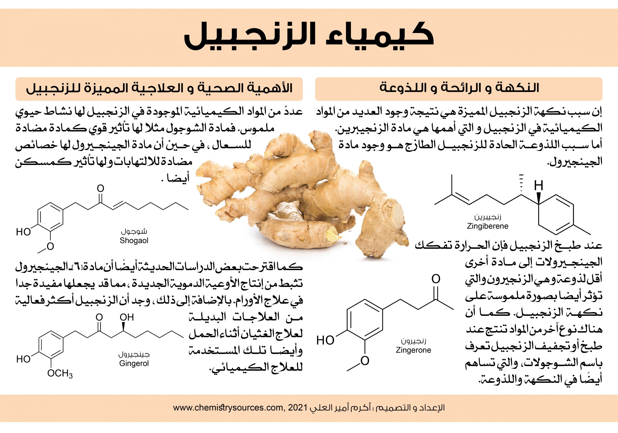 لوحات (بوسترات) كيميائية (19) كيمياء الزنجبيل